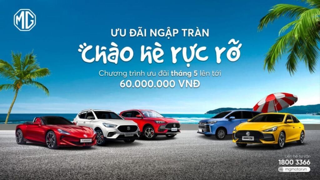 MG Kiên Giang ưu đãi tháng 5/2026, giá trị lên đến 60 triệu